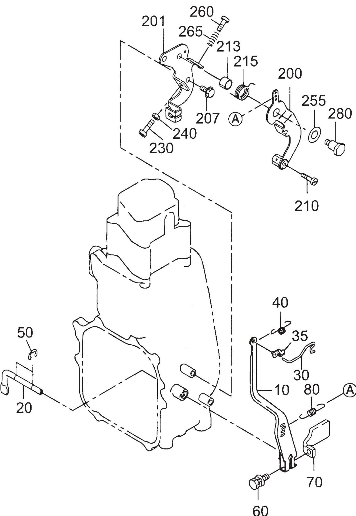 MT55F Robin EH-092D Engine Governor Operation Assembly Parts