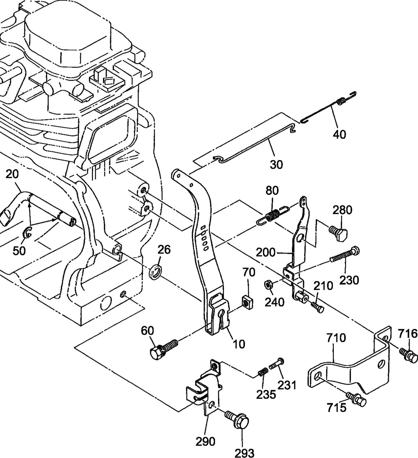 MT74FAF Robin EH-12-2D46051 Engine Governor Assembly Parts