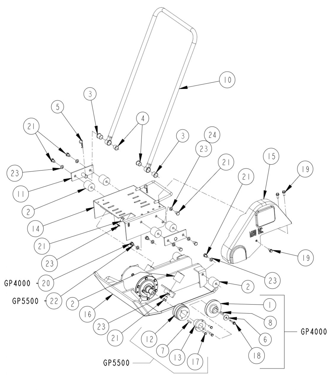 GP4000 Plate Assembly Parts By MBW