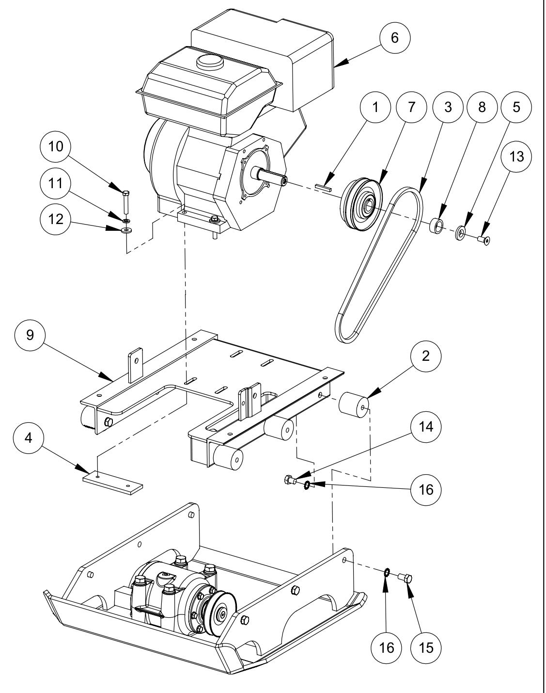 GP5800H Engine Assembly Parts By MBW