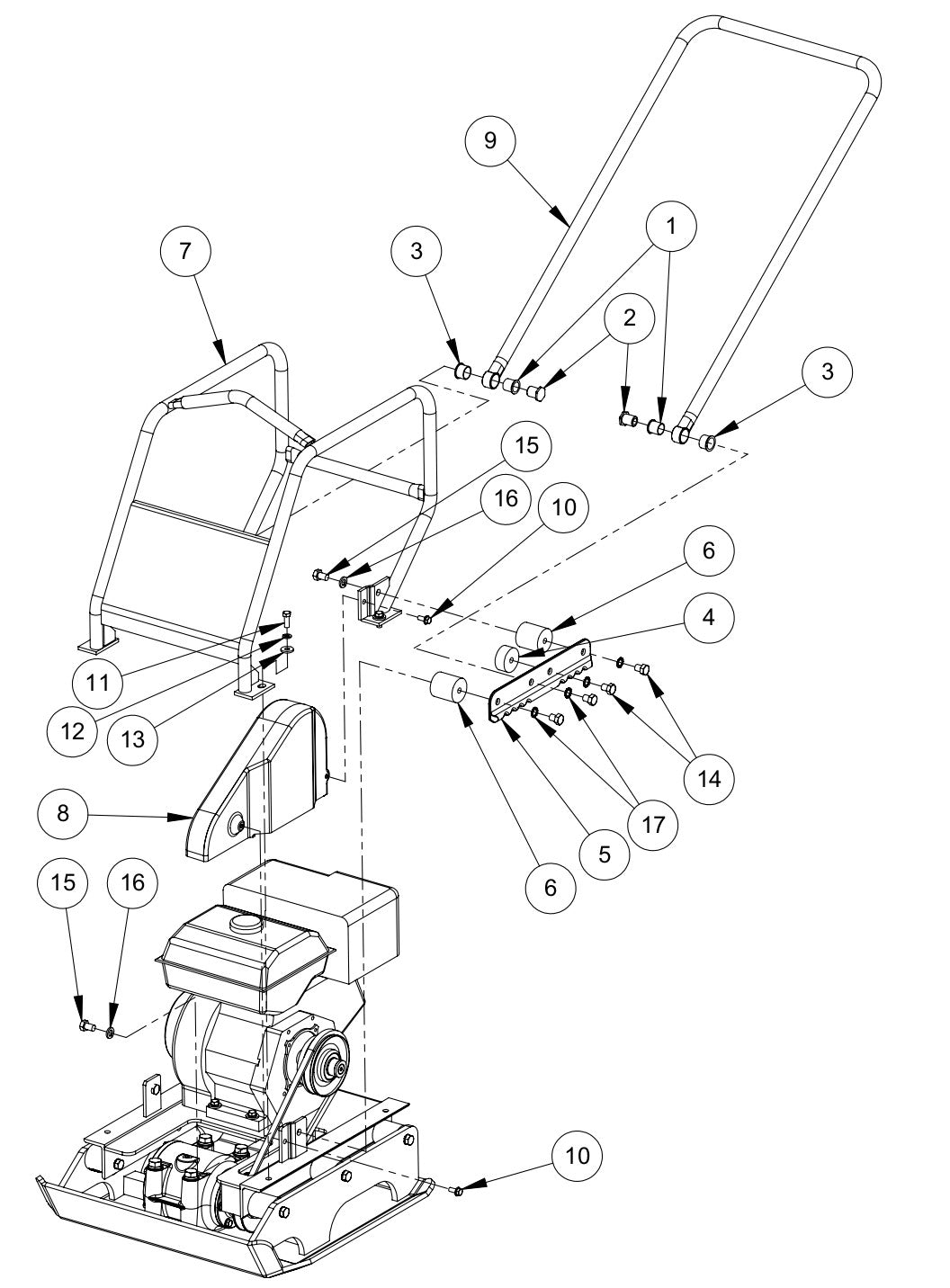 GP5800H Roll Cage Assembly Parts By MBW