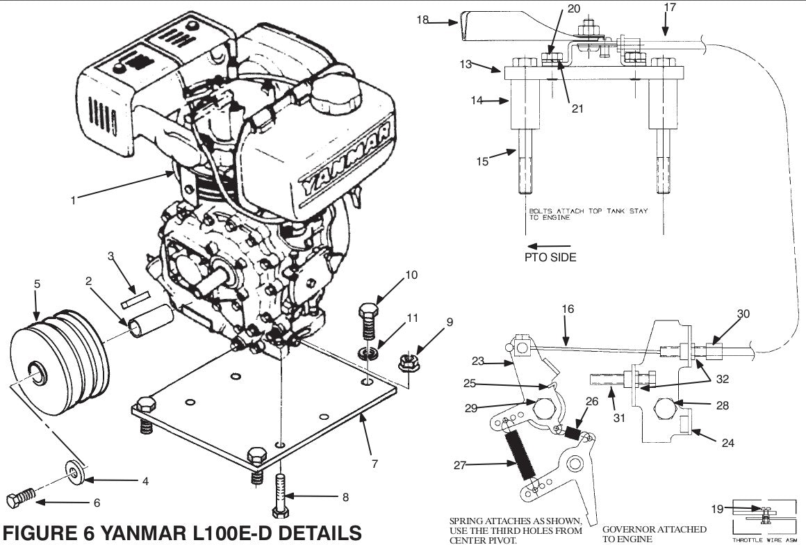 GP7000 Yanmar L100E-D Assembly Parts By MBW