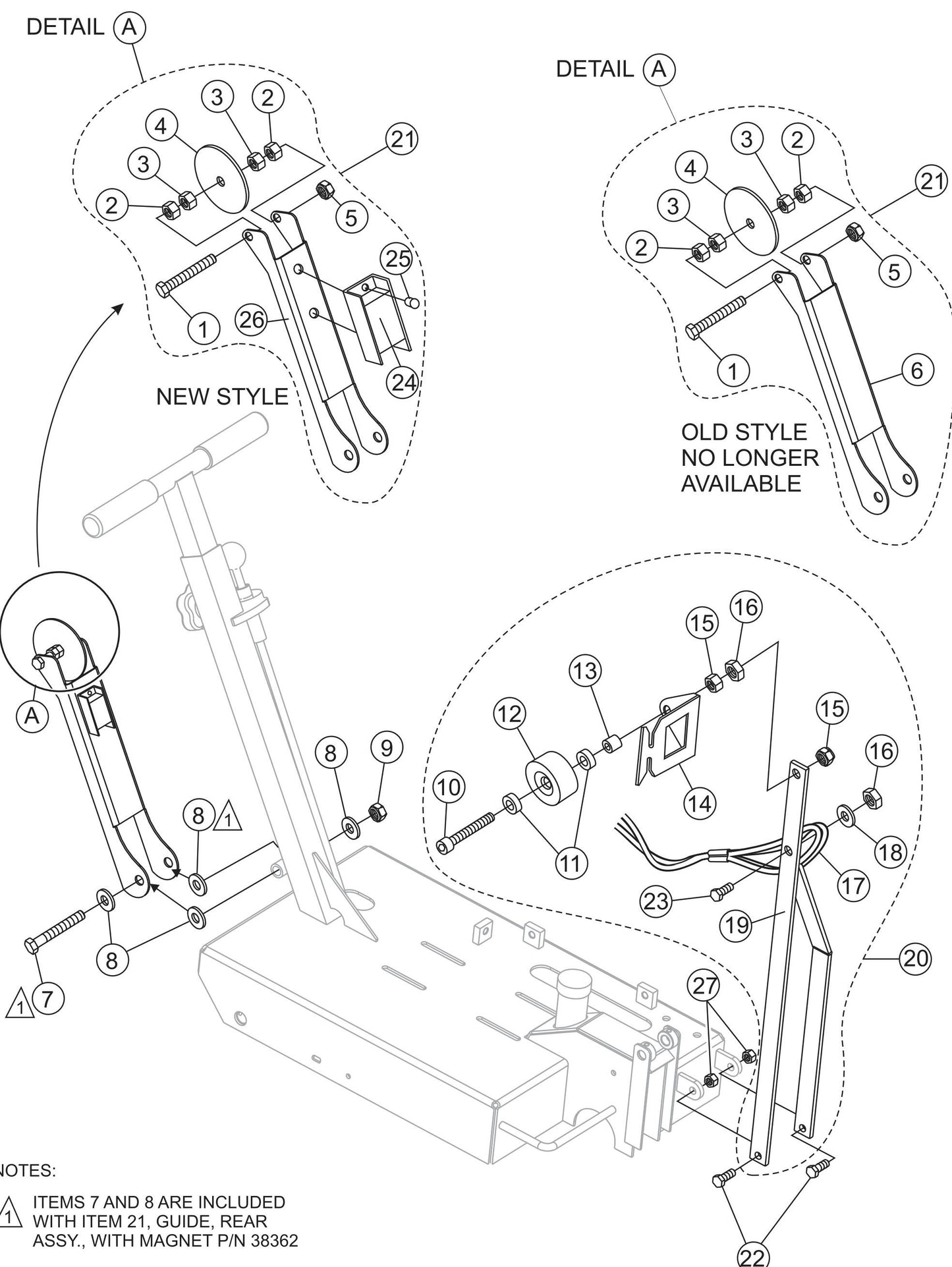 Guides Assembly Parts For FCG1 Series by Multiquips
