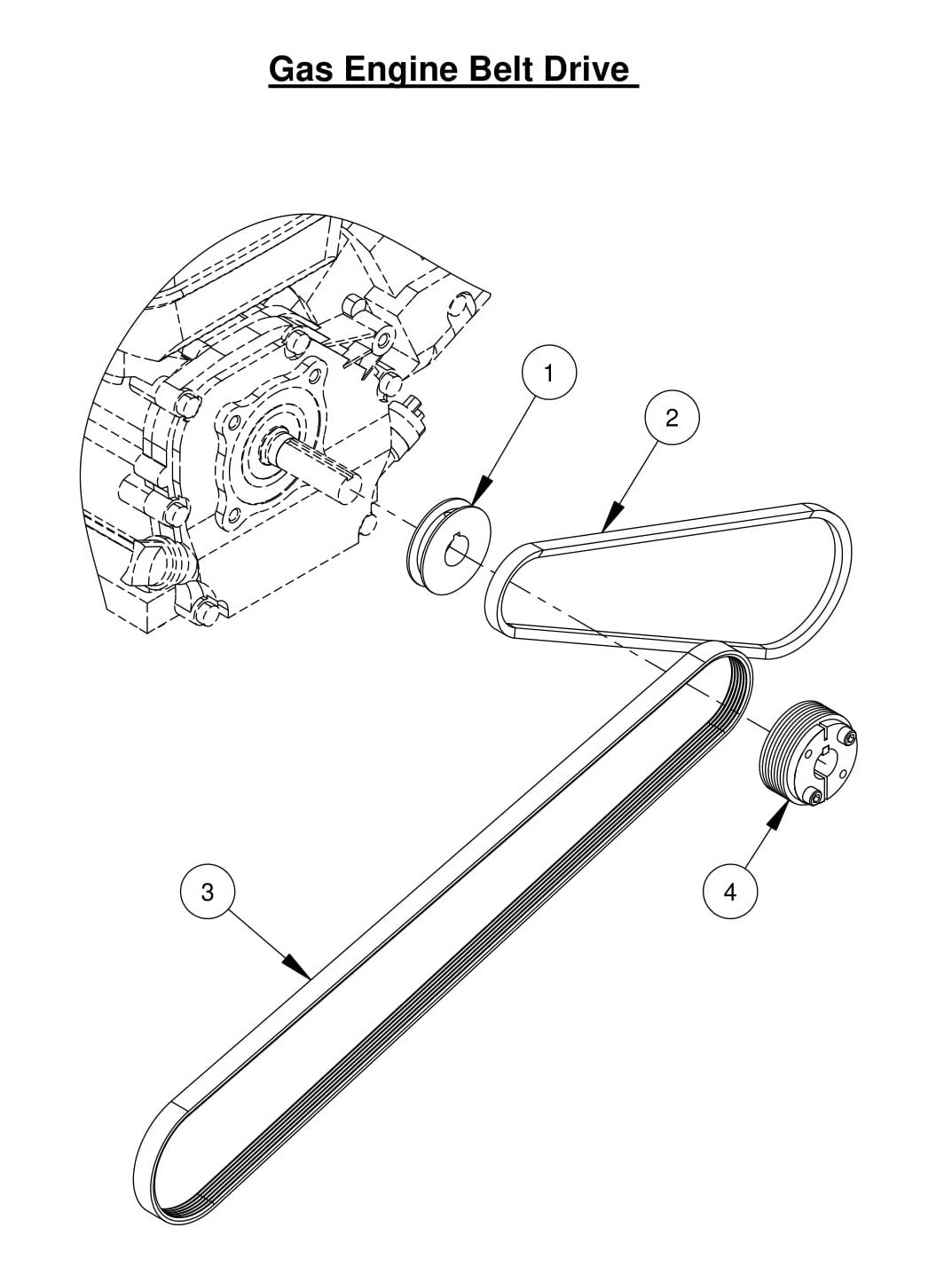 CC500MXL2 Gas Engine Belt Drive