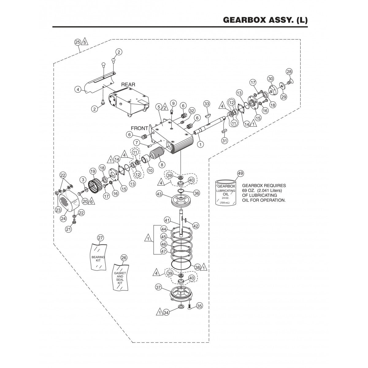 HTN27KTCSL HTN28KTCSL Gearbox Assembly (L)