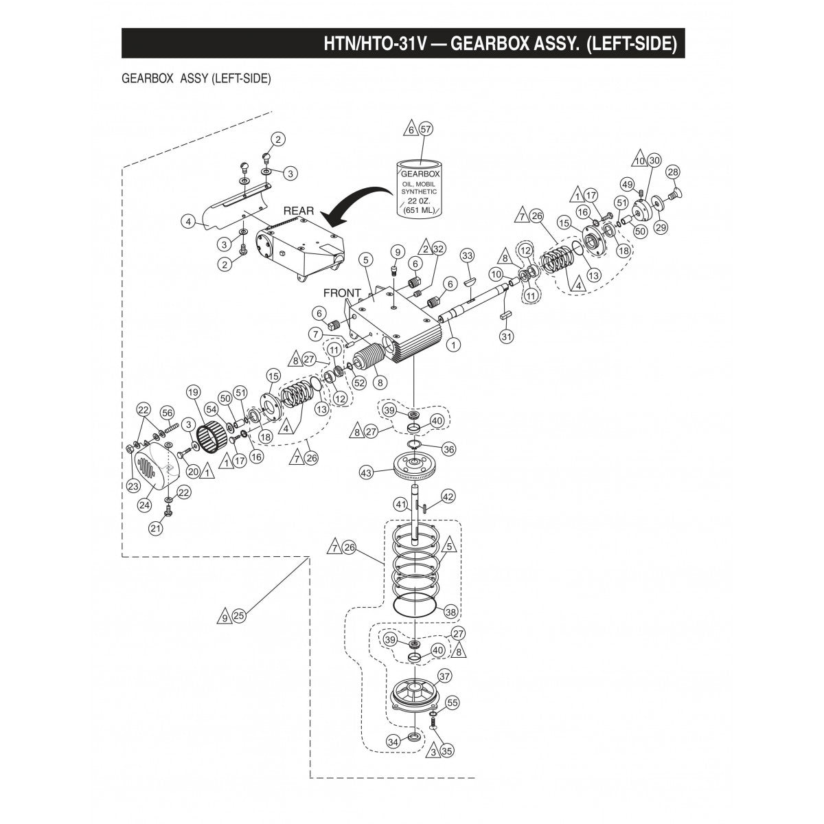 HTN-31VTCSL5 HTO-31VTCSL5 Gearbox Assembly (Left-Side) Fig 1