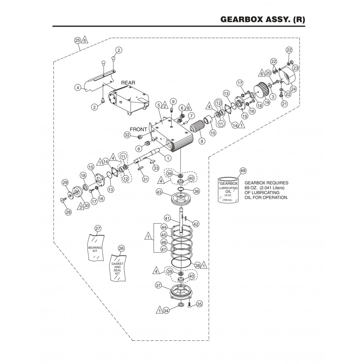 HTN27KTCSL HTN28KTCSL Gearbox Assembly (R)