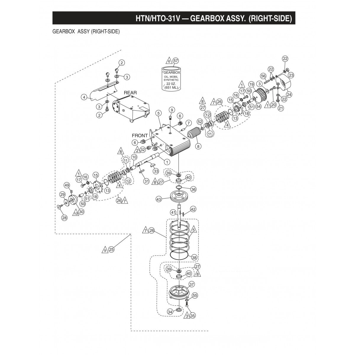 HTN-31VTCSL5 HTO-31VTCSL5 Gearbox Assembly (Right-Side) Fig 1