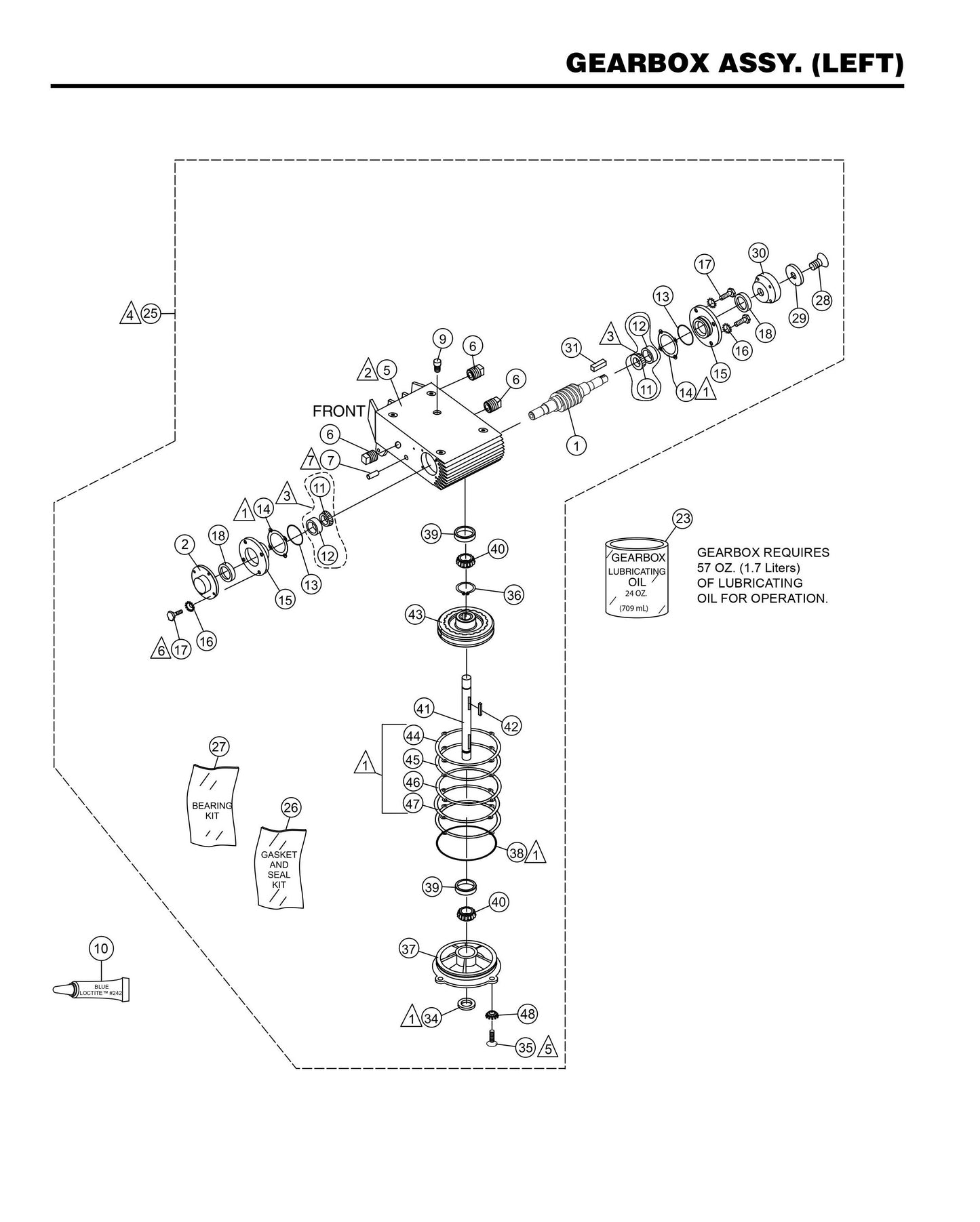 HTNS5S-2 Gearbox Assembly (Left)
