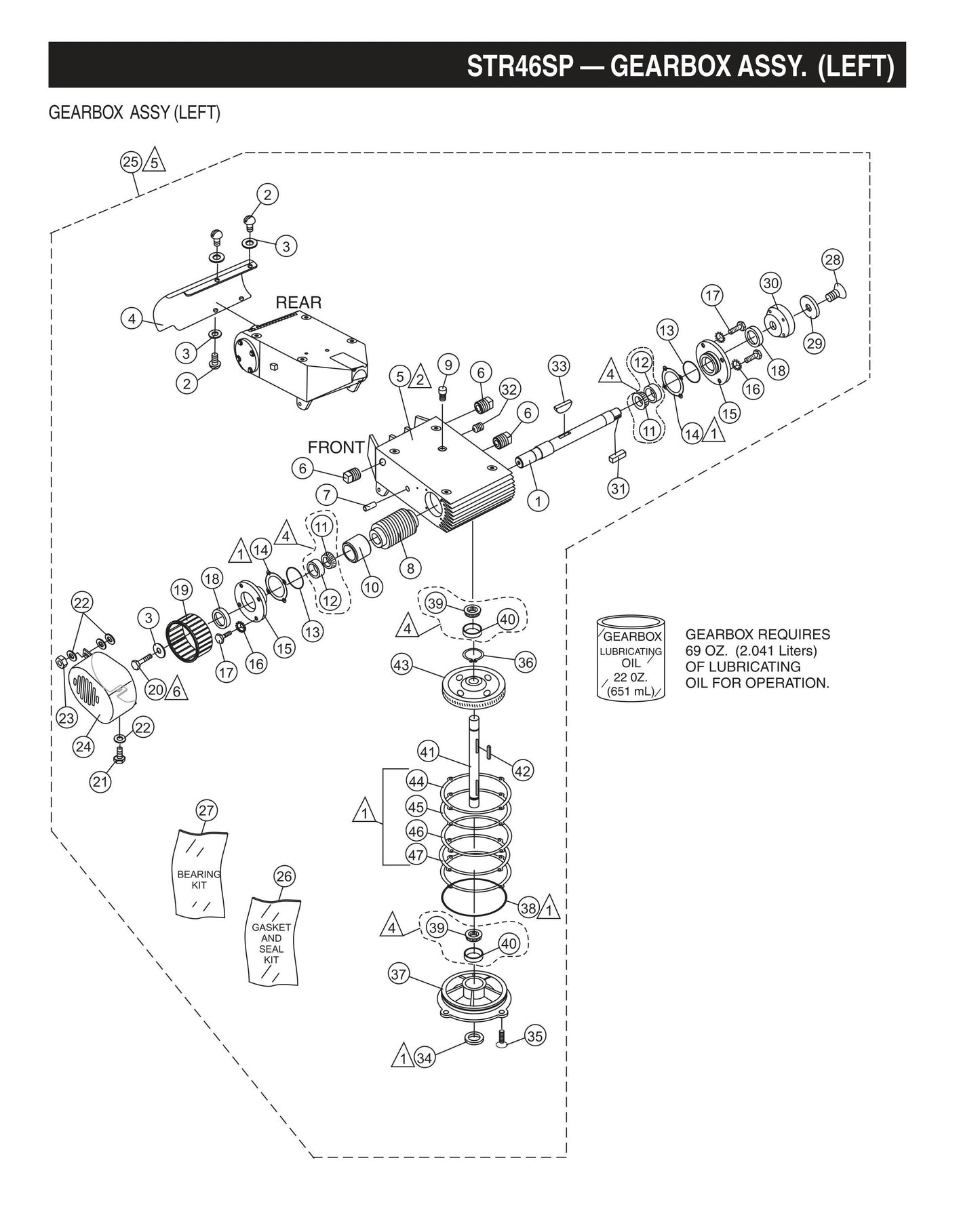 STR46SP STOW-Gearbox Assembly (Left)