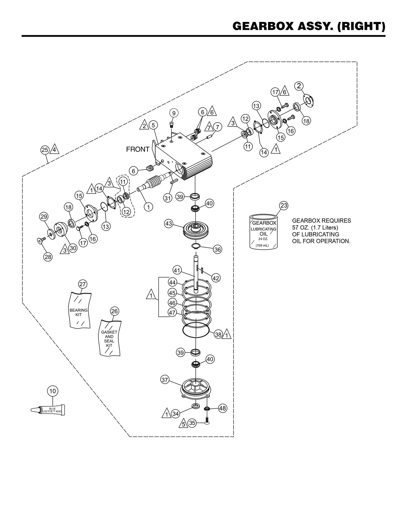 HTNS5S-2 Gearbox Assembly (Right)