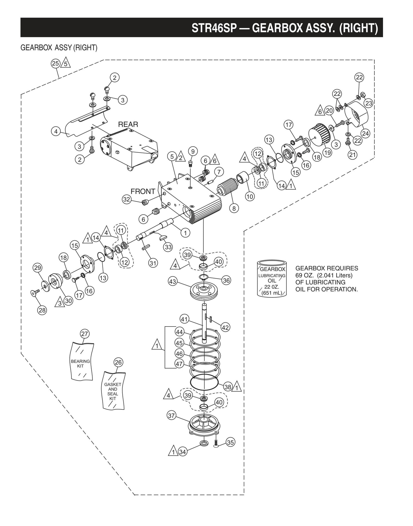STR46SP STOW-Gearbox Assembly (Right)