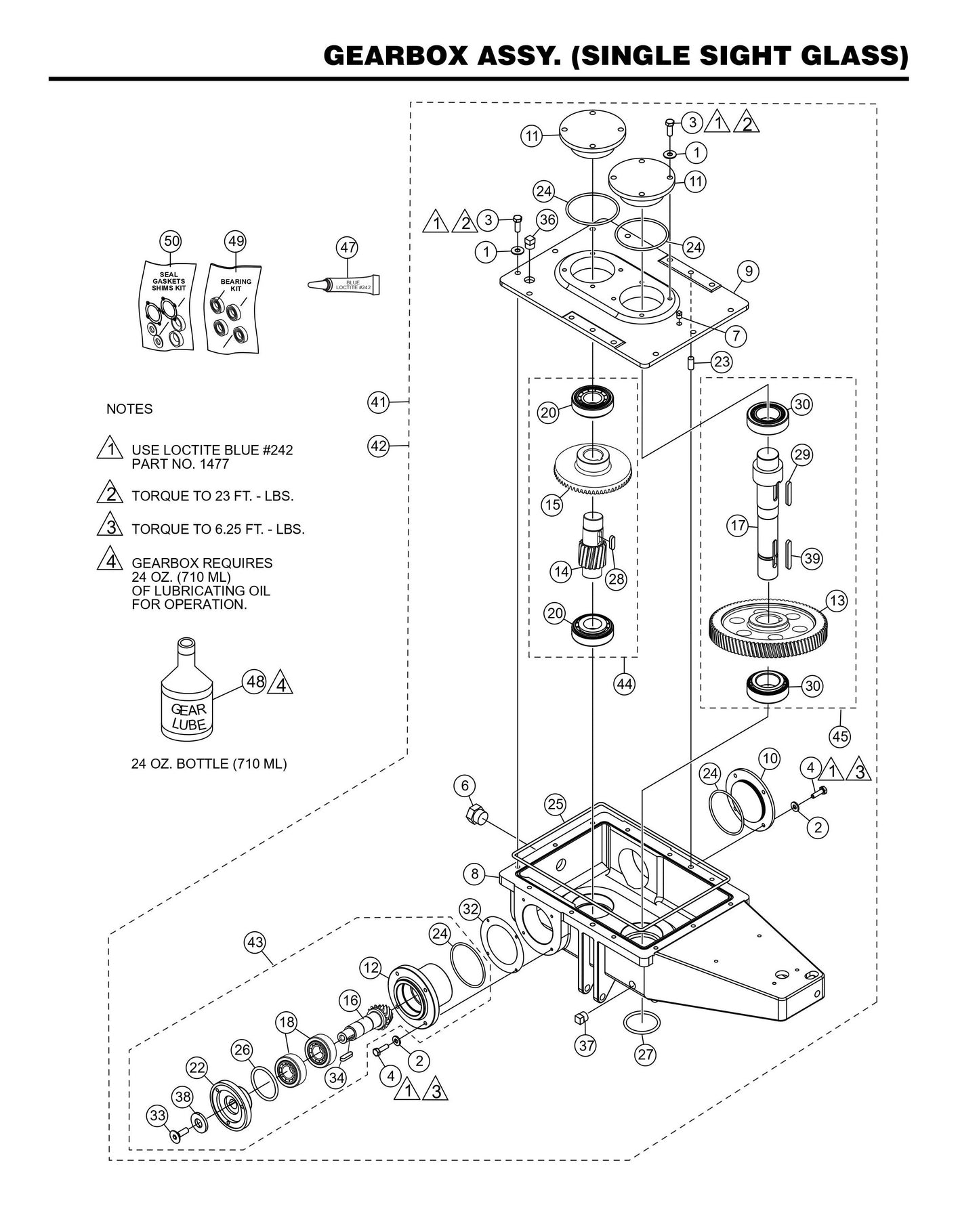 HHN31VTCSL5 Gearbox Assembly (Single Sight Glass)