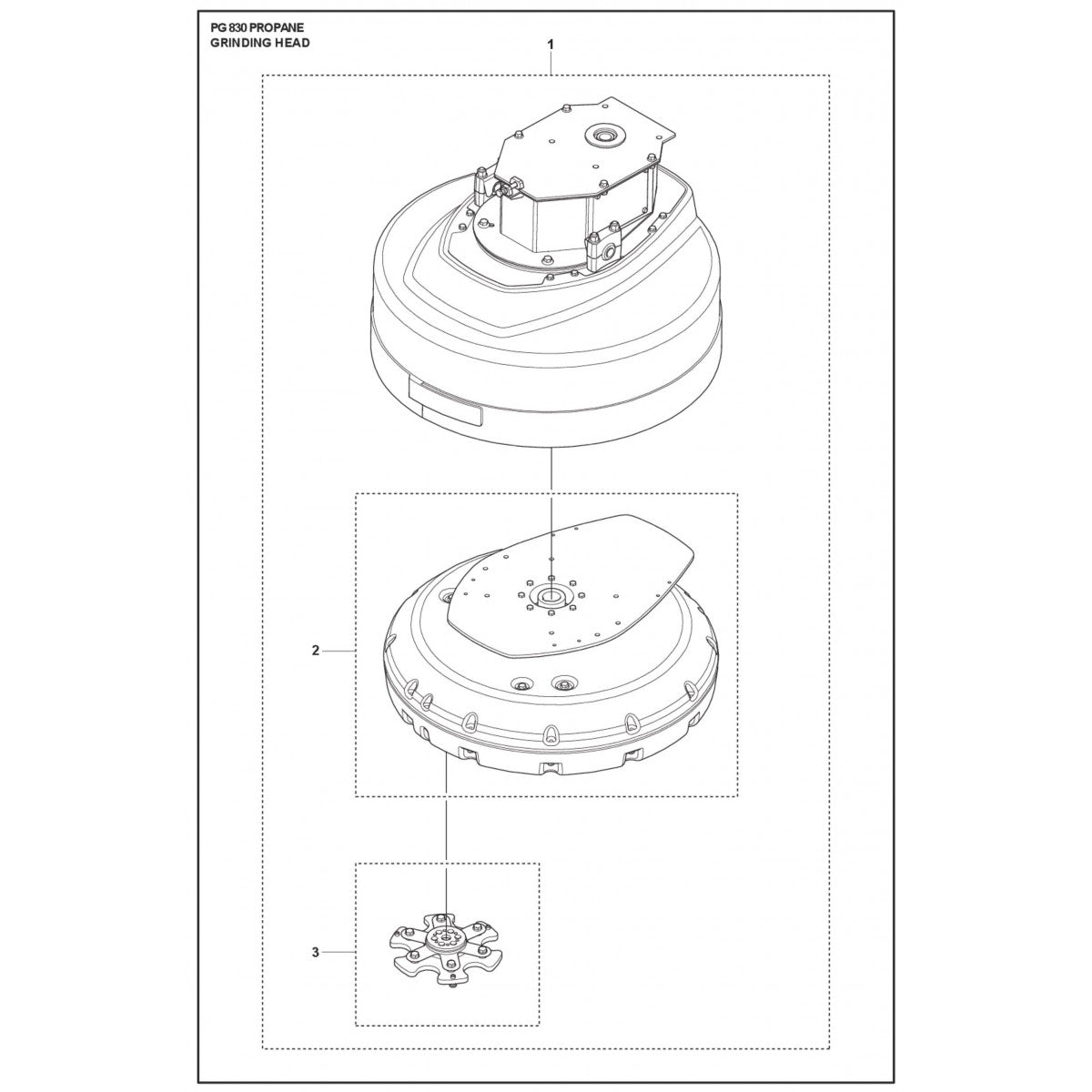 Grinding Head Parts For PG 830 P By Husqvarna