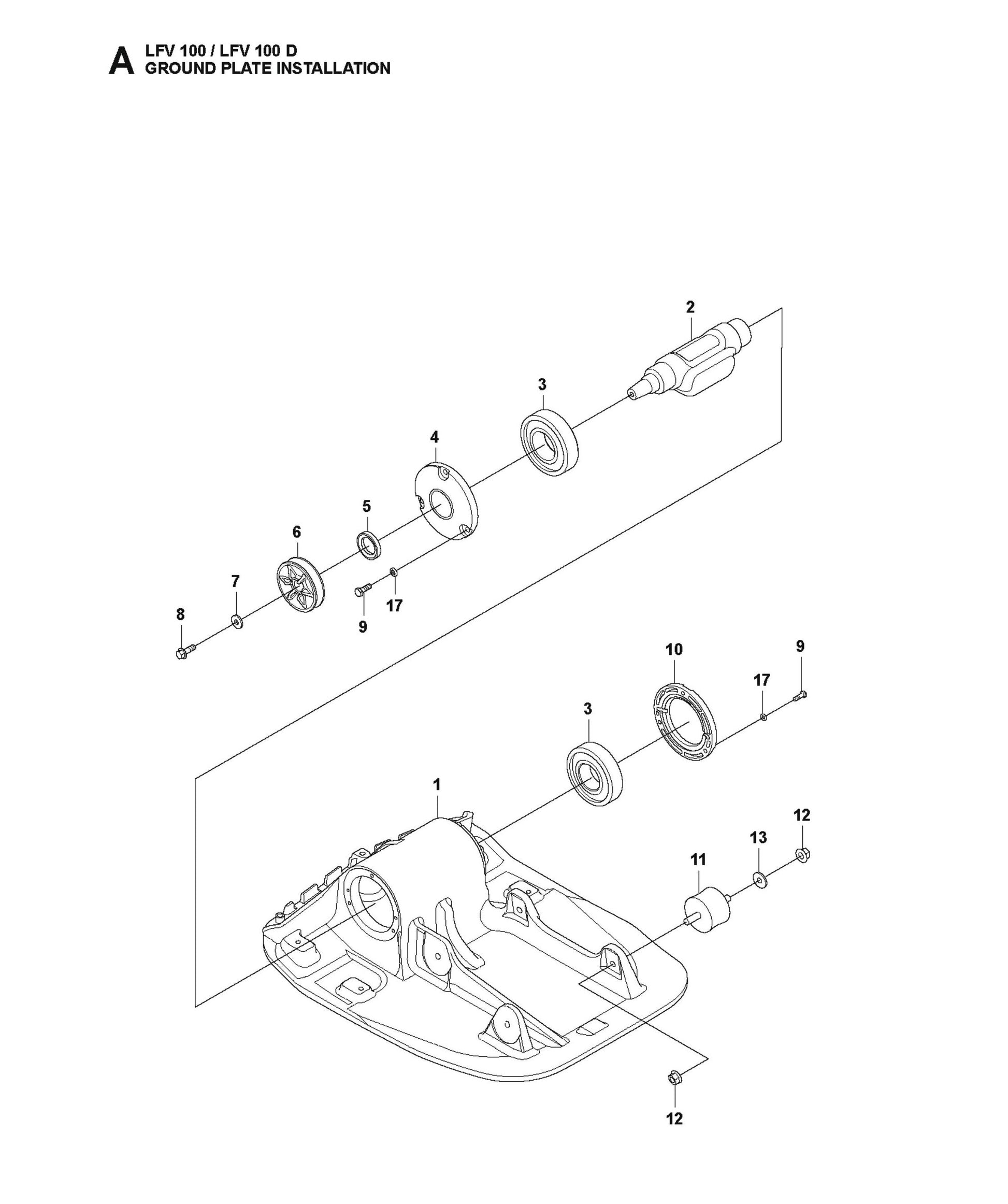 Ground Plate Installation Parts For LFV 100 By Husqvarna