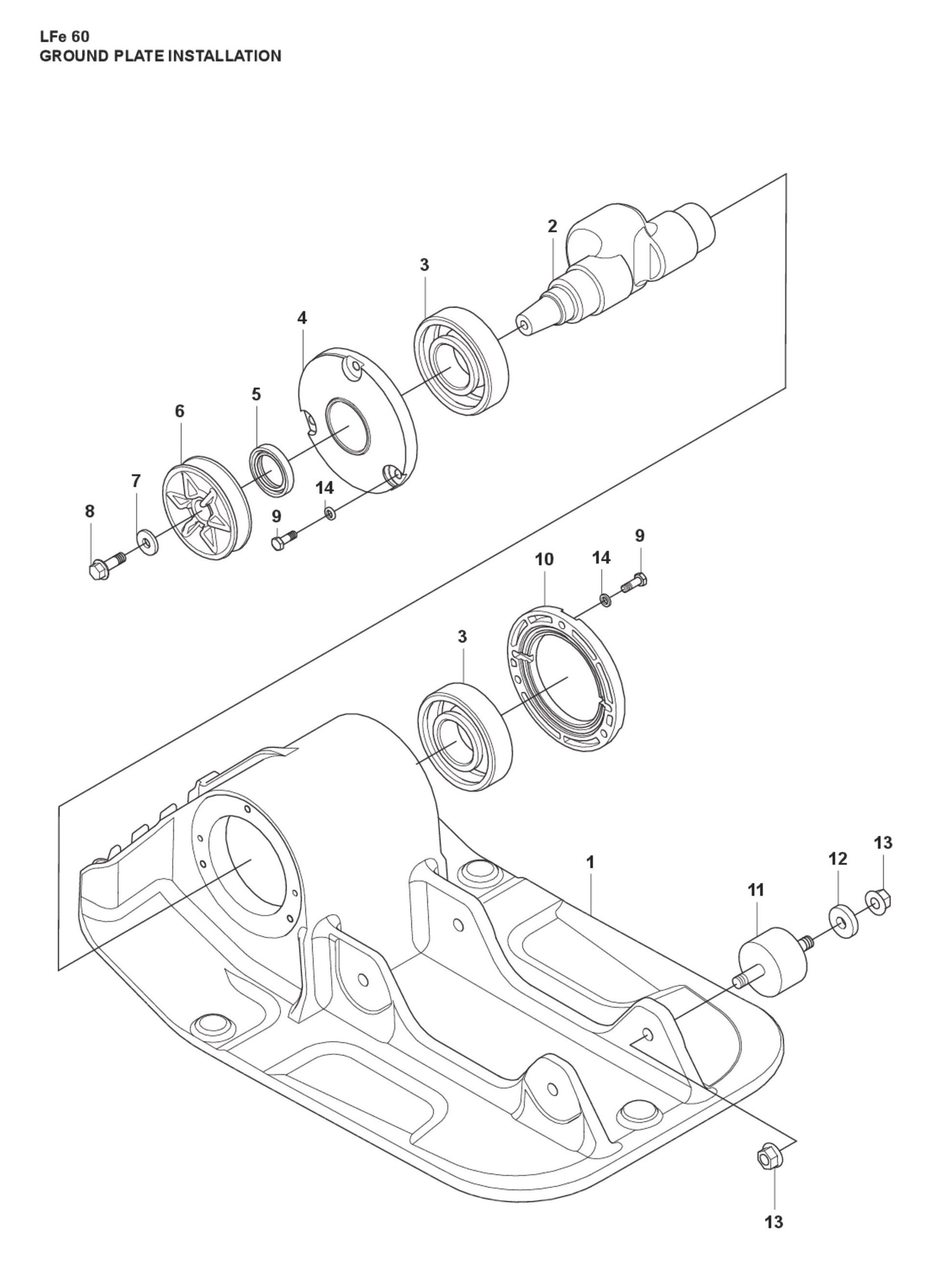 Ground Plate Installation Parts For LFe 60 By Husqvarna