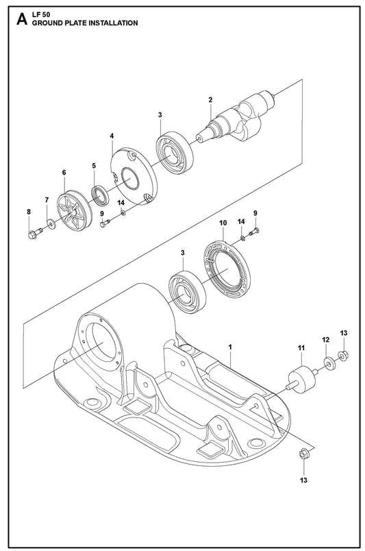 Ground Plate Installation Parts For LF 50 L By Husqvarna