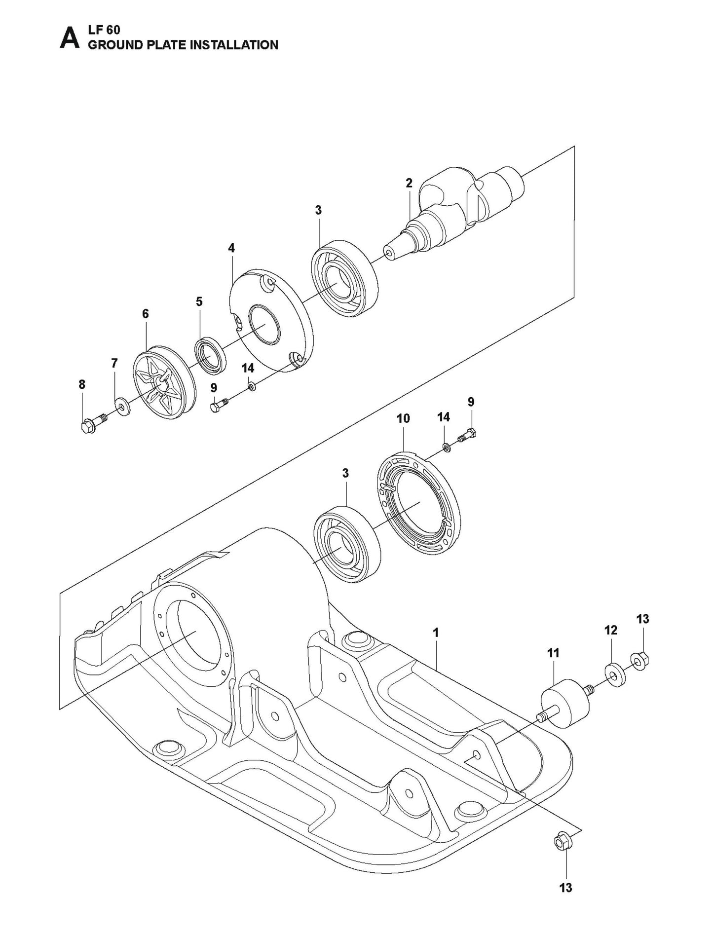 Ground Plate Installation Parts For LF 60 LAT By Husqvarna