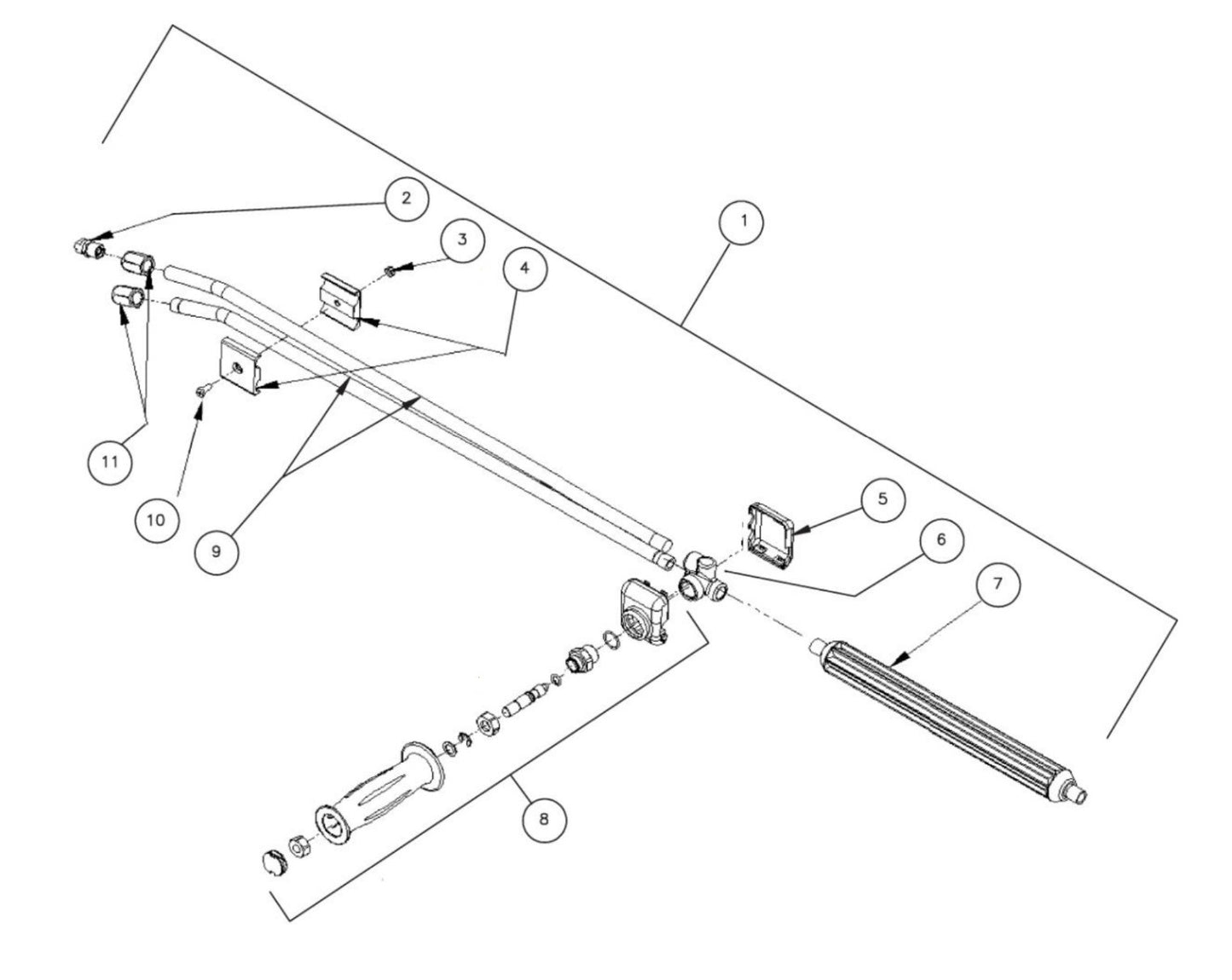 HSP-2003, HSP-2403, HSP-3003, HSP-3004, HSP-3504, DH-3003,  Dual Lance Assembly Parts by Mi-T-M