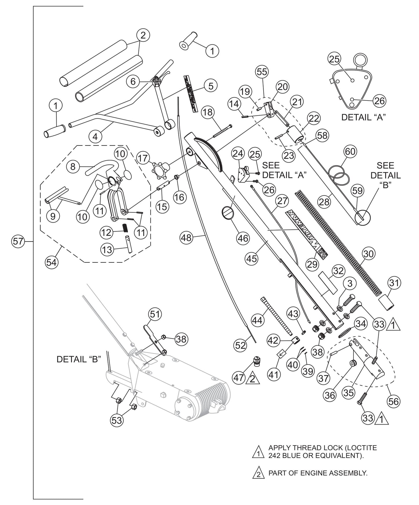 HDA-SERIES Quick Pitch Handle Assembly (Old Style) Parts