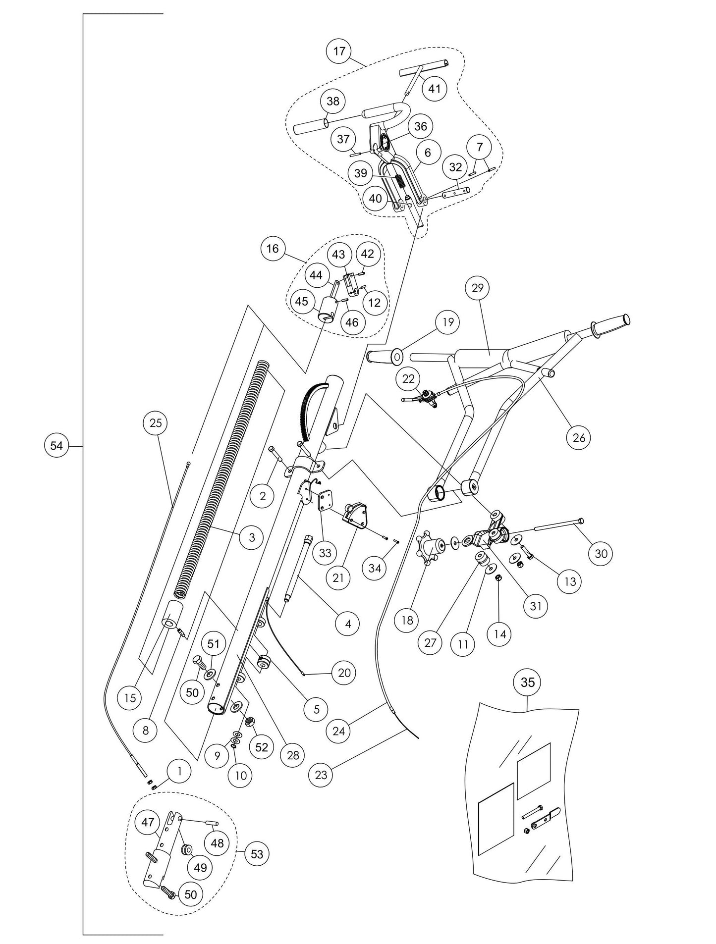 HDA-SERIES Quick Pitch Handle Assembly (New Style) Part by Multiquip Whiteman