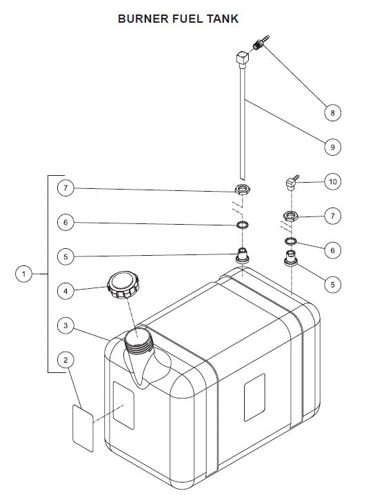 HDB, HDC, HDD Series Burner Fuel Tank Assembly Parts By Mi-T-M