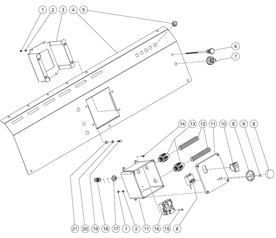 HDB-3005, HDD-3504, HDD-3804 Control Panel Assembly Assembly Parts By Mi-T-M