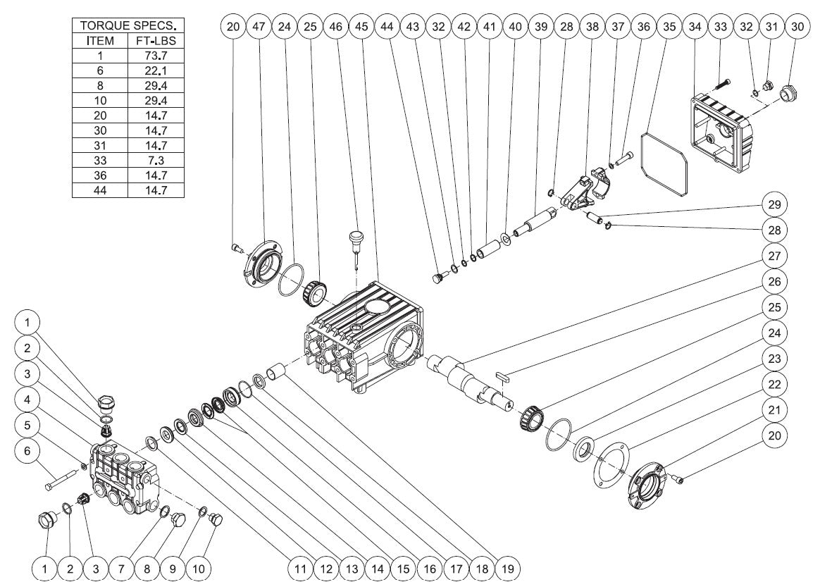 HDB-3005 Pump Assembly Parts By Mi-T-M