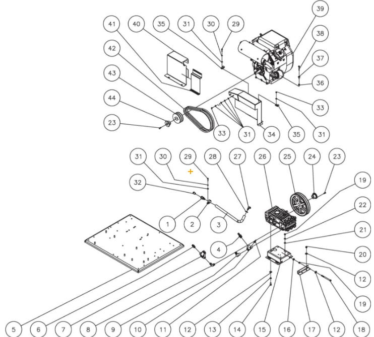 HDC-3005-0K6G/0V6G, HDC-3505-0K6G/0V6G/1H6G, HDC-4004-0H6A/0K6A/0V6A/1H6A (sn:0-15011230) Isolation Plate Assembly Parts by Mi-T-M