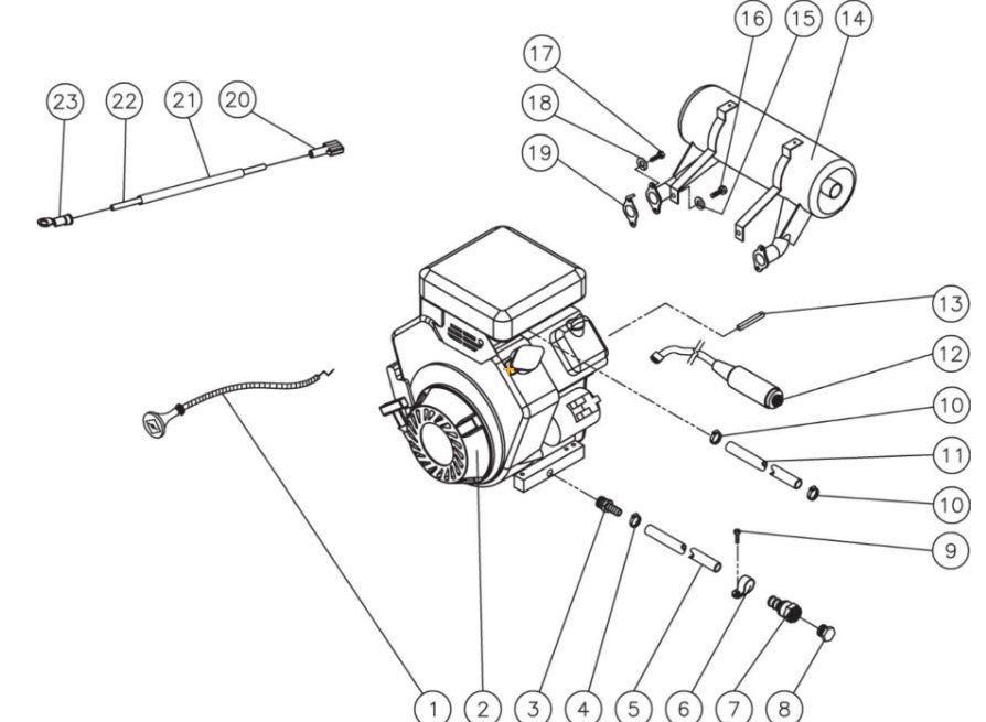 HDC-3505-0V6G, HDC-4004-0V6A Engine Assembly Parts by Mi-T-M