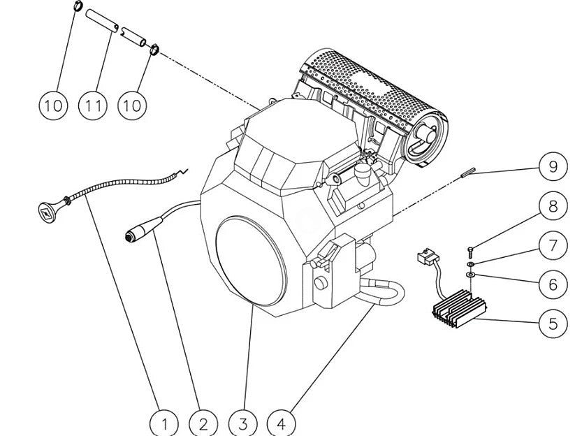HDC-3505-1H6G, HDC-4004-0H6A, HDC-4004-1H6A (sn:15157880-99999999) Engine Assembly Parts by Mi-T-M