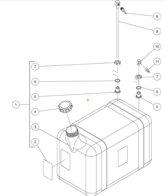 HDS-3005, HDS-3006, HDS-3008, HDS-3505, HDS-3506, HDS-4005 Diesel Fuel Tank Assembly Parts by Mi-T-M