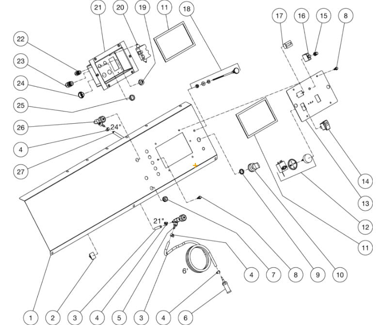 HDS-3005-0K6G/0V6A/0V6G, HDS-3506-0M6G, HDS-4005-1H6G Control Panel Assembly Parts by Mi-T-M