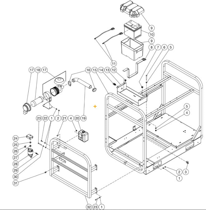HDS-3006-0B7G/0R7G, HDS-3008-0B7G Frame Assembly Parts by Mi-T-M