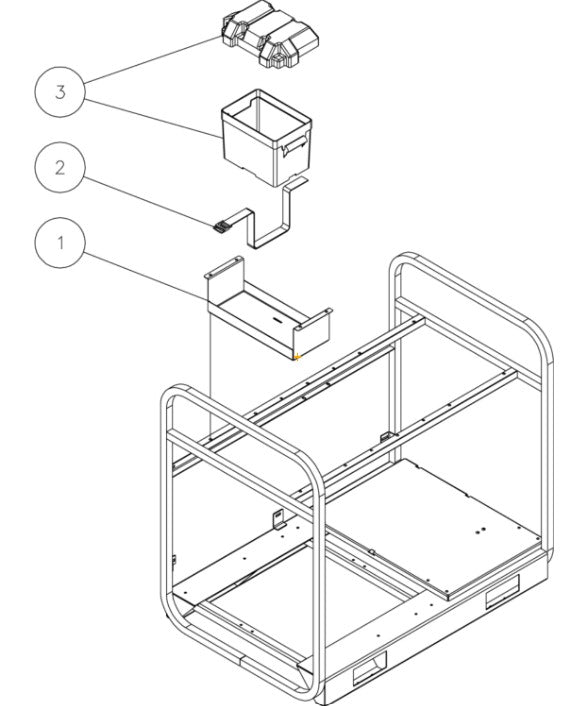 HDS-3006-0R7G, HDS-3505, HDS-3506, HDS-4005 Battery Box Assembly Parts By