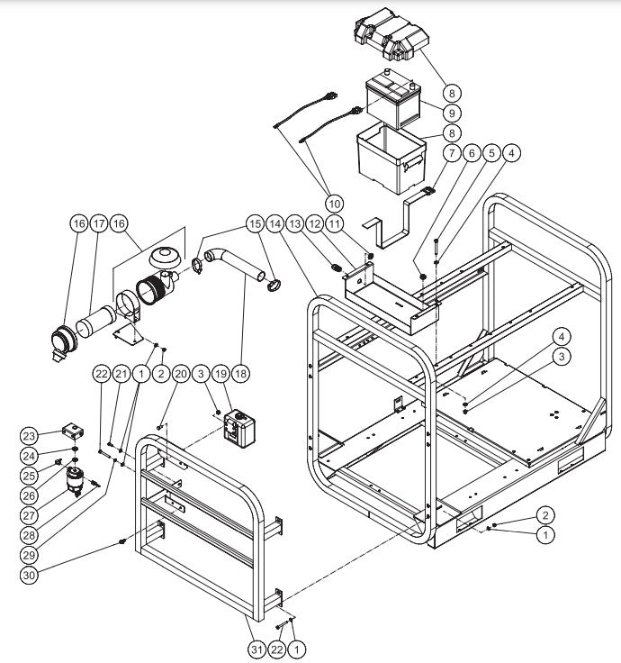 HDS-4005-0B7G Frame Assembly Parts by Mi-T-M