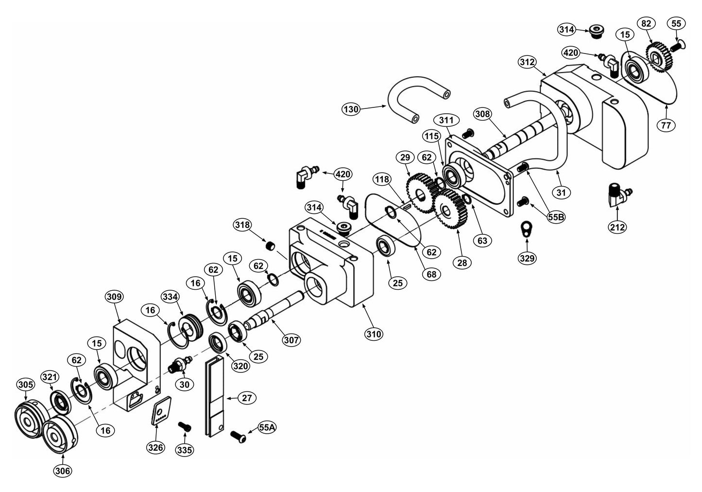 HDS60 Dragon Saw Assembly-5 Parts