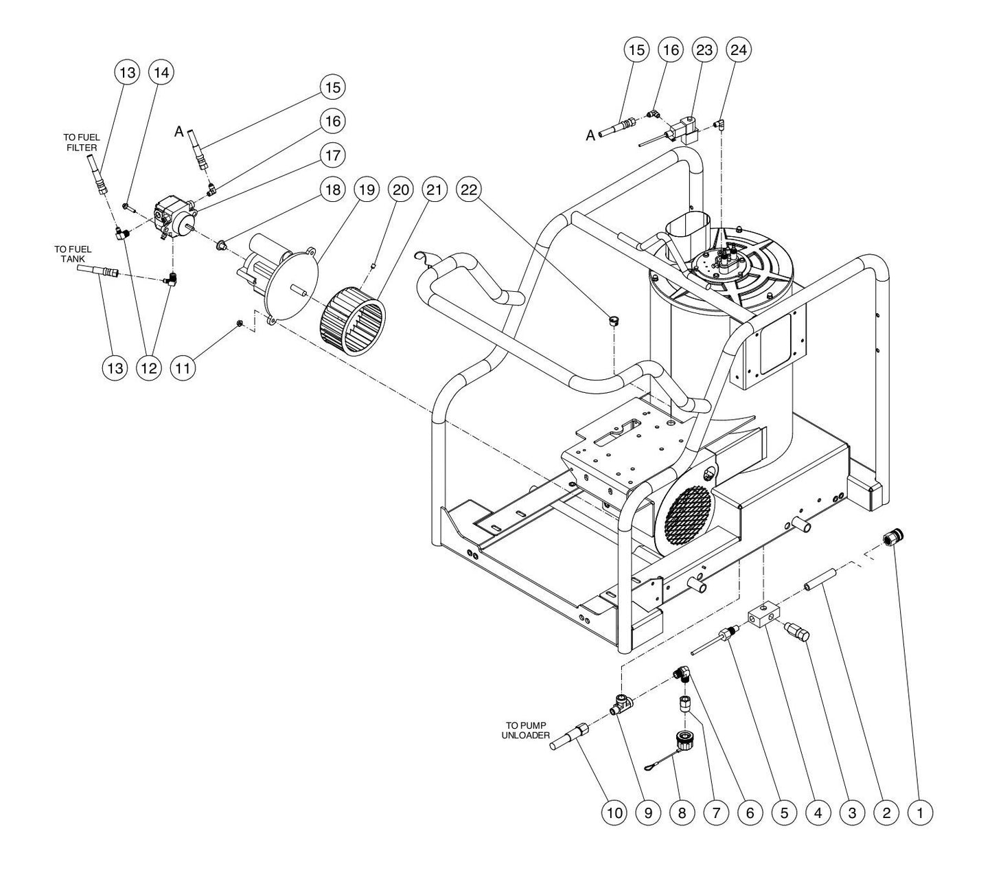 BE HW152EMD Heat Exchanger/Blower Motor Assembly Parts by BE Power Equipment