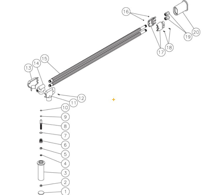 HEG-1805, HEG-2004, HEG-3004, HEG-3005, HEO Series Angled Dual Lance Assembly Parts By MiTM