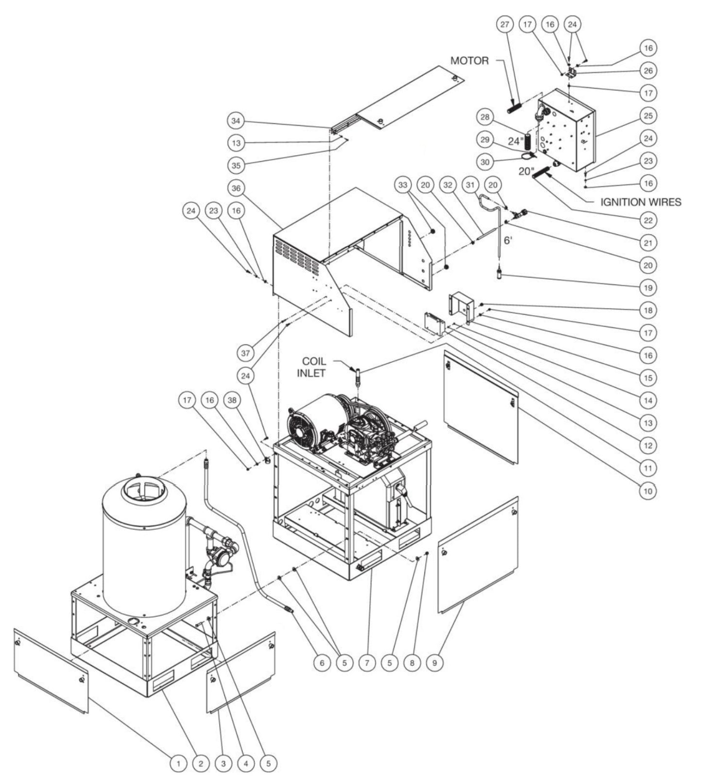 HEG-1805, HEG-2004, HEG-3004, HEG-3005, HEO Series Frame Assembly Parts By MiTM