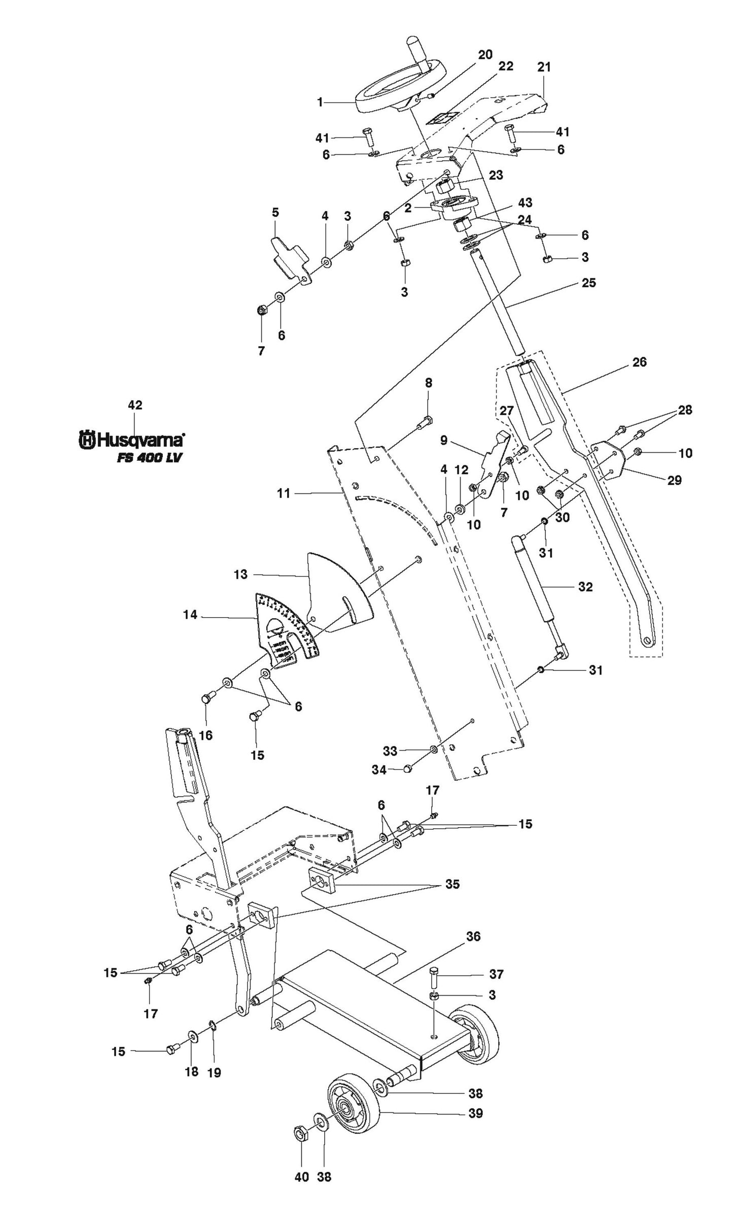 Height Adjustment Parts For FS400 LV S By Husqvarna