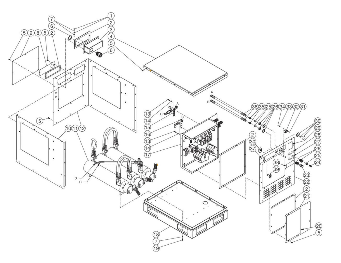 HEM-3003-0E40/HEM-3004-0E40 (sn:0-99999999) Unit Assembly Parts By Mi-T-M