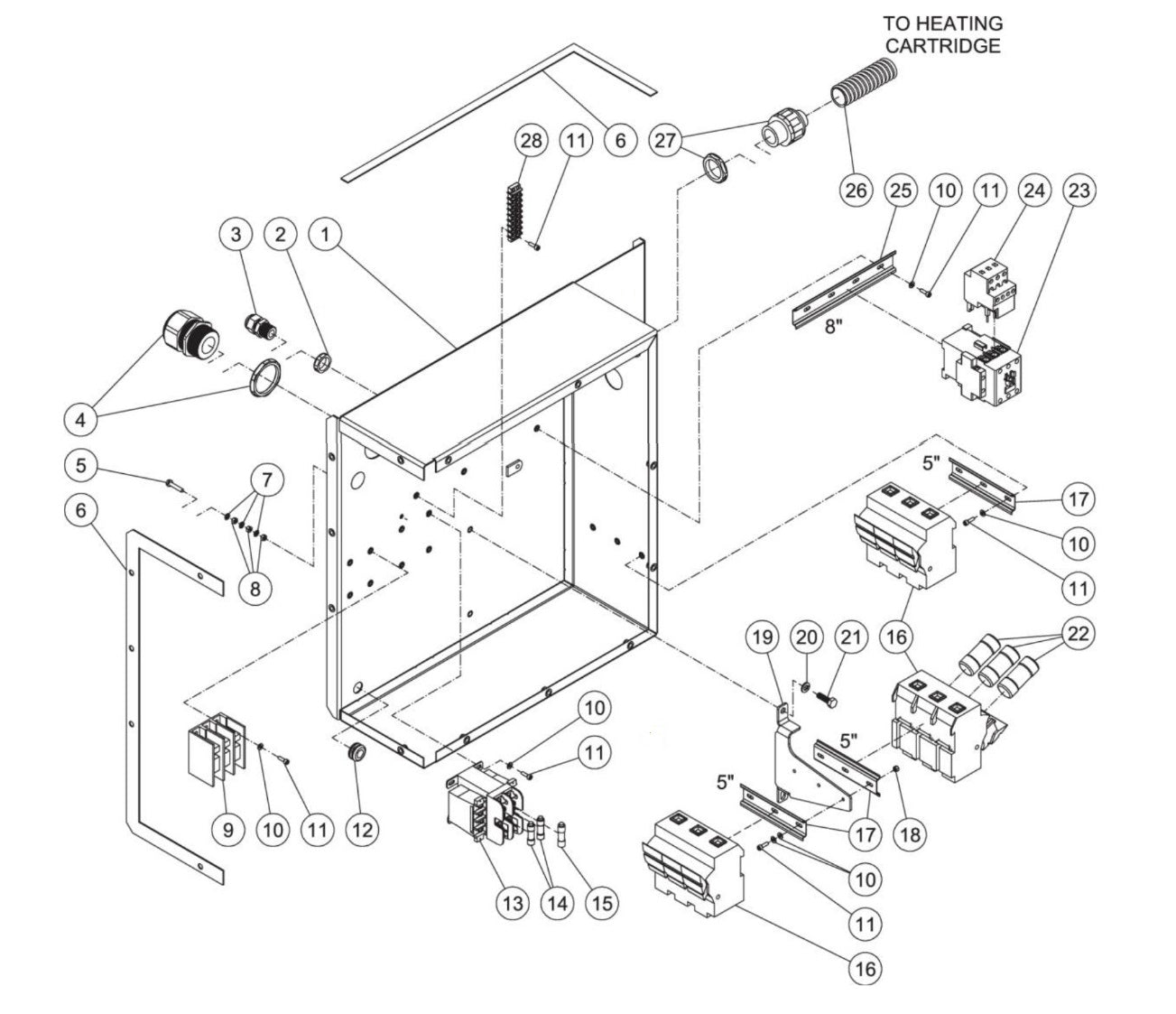 HEM-3003-0E40/HEM-3004-0E40 (sn:0-99999999) Electric Box Assembly Parts By Mi-T-M