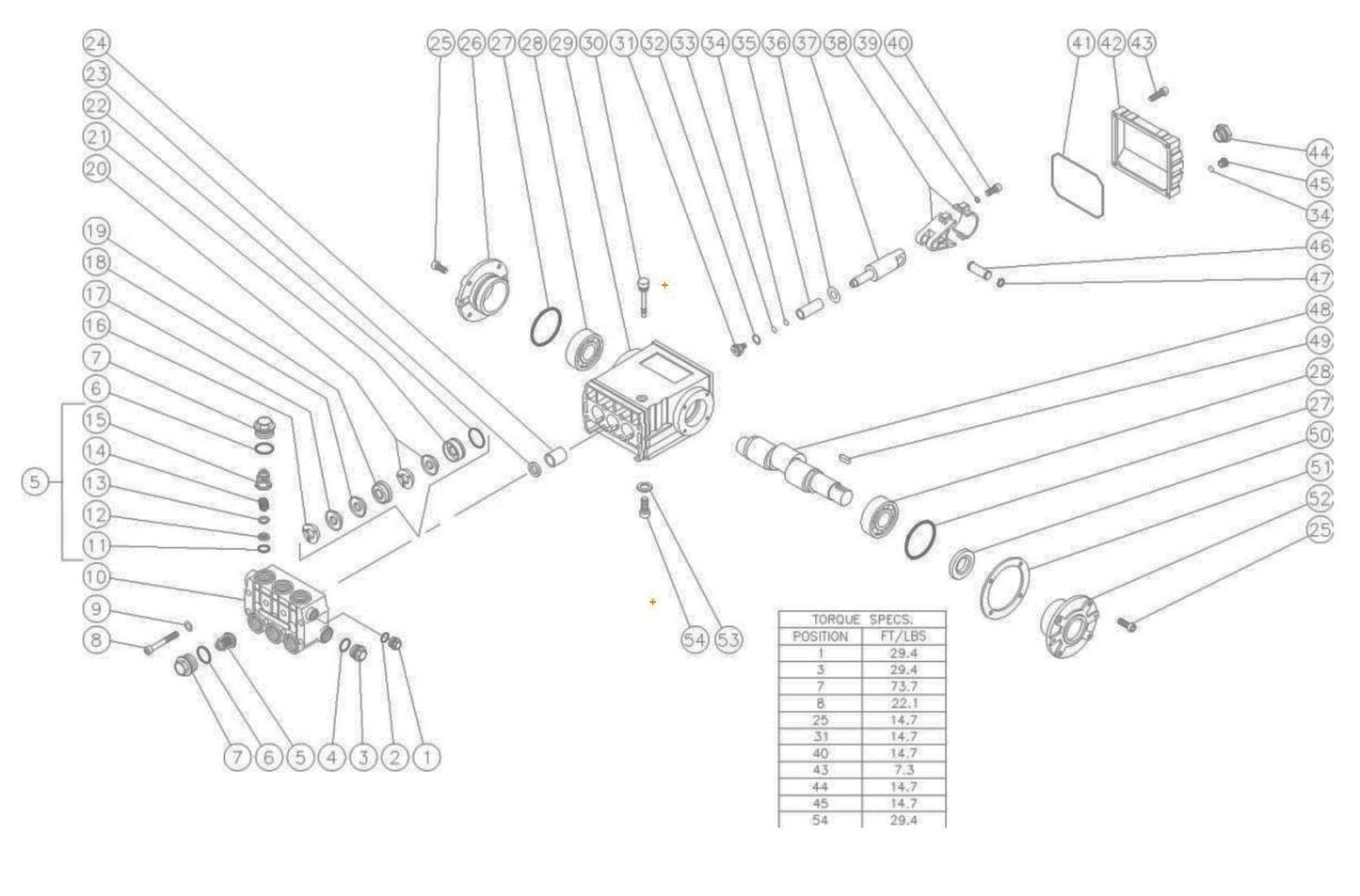 HG-1505-0M10/0M30, HG-2004-0M10/0M30 (sn:0-26639), (sn:26640-29516) Pump Assembly Parts By Mi-T-M