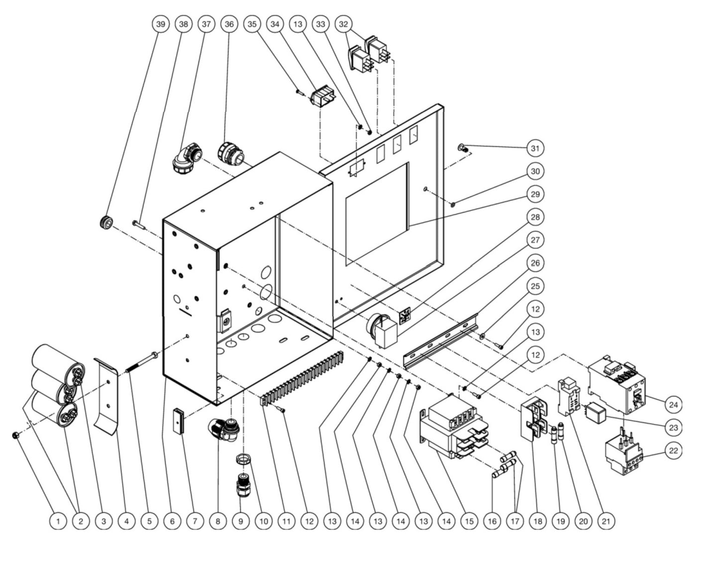 HG-1805-1208/1230, HG-2004-1208/1230, HG-3004-1208/1230 Series Electric Box Assembly Parts By Mi-T-M
