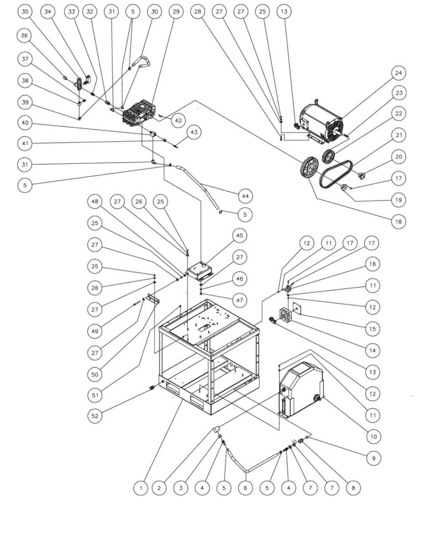 HG (sn:15006771-15006153),  (sn:0-15006770), (sn:15006154-15021777) Series Motor Base Assembly Parts By Mi-T-M