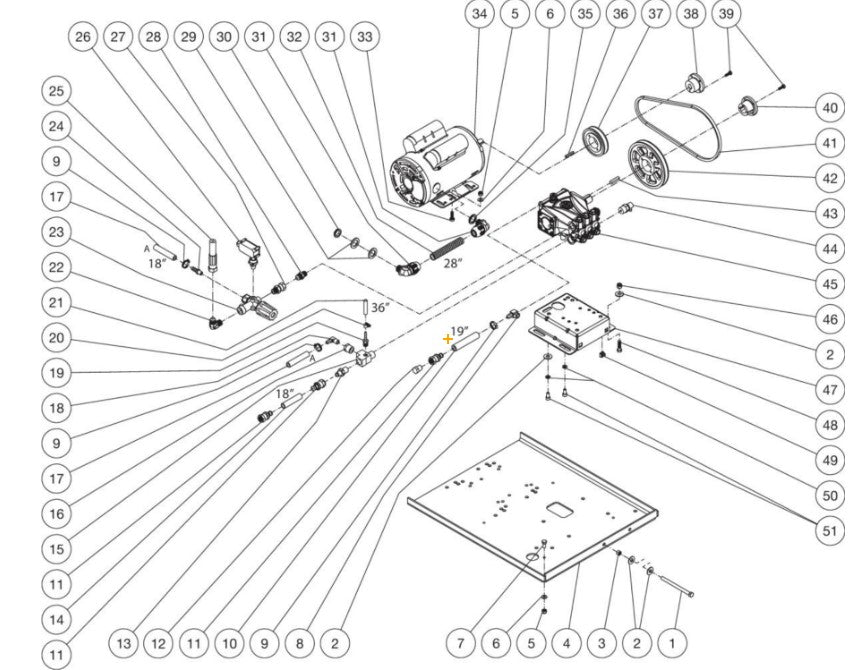 HHB (sn:0-15152417) Series Motor//Pump Plate Assembly Parts By MiTM