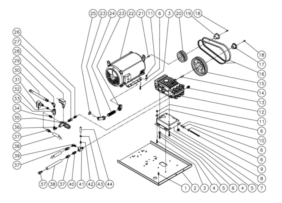 HHD-2004, HHD-3004, HHD-3005 Motor Pump Assembly Parts By MiTM