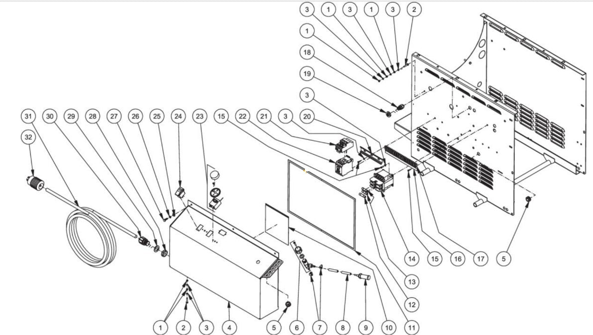 HHS-2004-1E3A/1E3G/1E9A/1E9G, HHS-3004-1E3A/1E3G/1E9A/1E9G, HHS-3005-1E3A/1E3G/1E9A/1E9G Electric Box Assembly Parts By MiTM