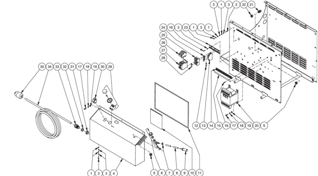 HHS-2004-1E4A/1E4G, HHS-3004-1E4A/1E4G/1E5A/1E5G, HHS-3005-1E4A/1E4G/1E5A/1E5G Electric Box Assembly Parts By MiTM